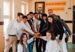 Uczniowie klasy ósmej.