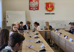 Przedstawiciele szkolnych samorządów podczas wspólnego posiedzenia.