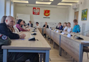 Przedstawiciele szkolnych samorządów podczas wspólnego posiedzenia.